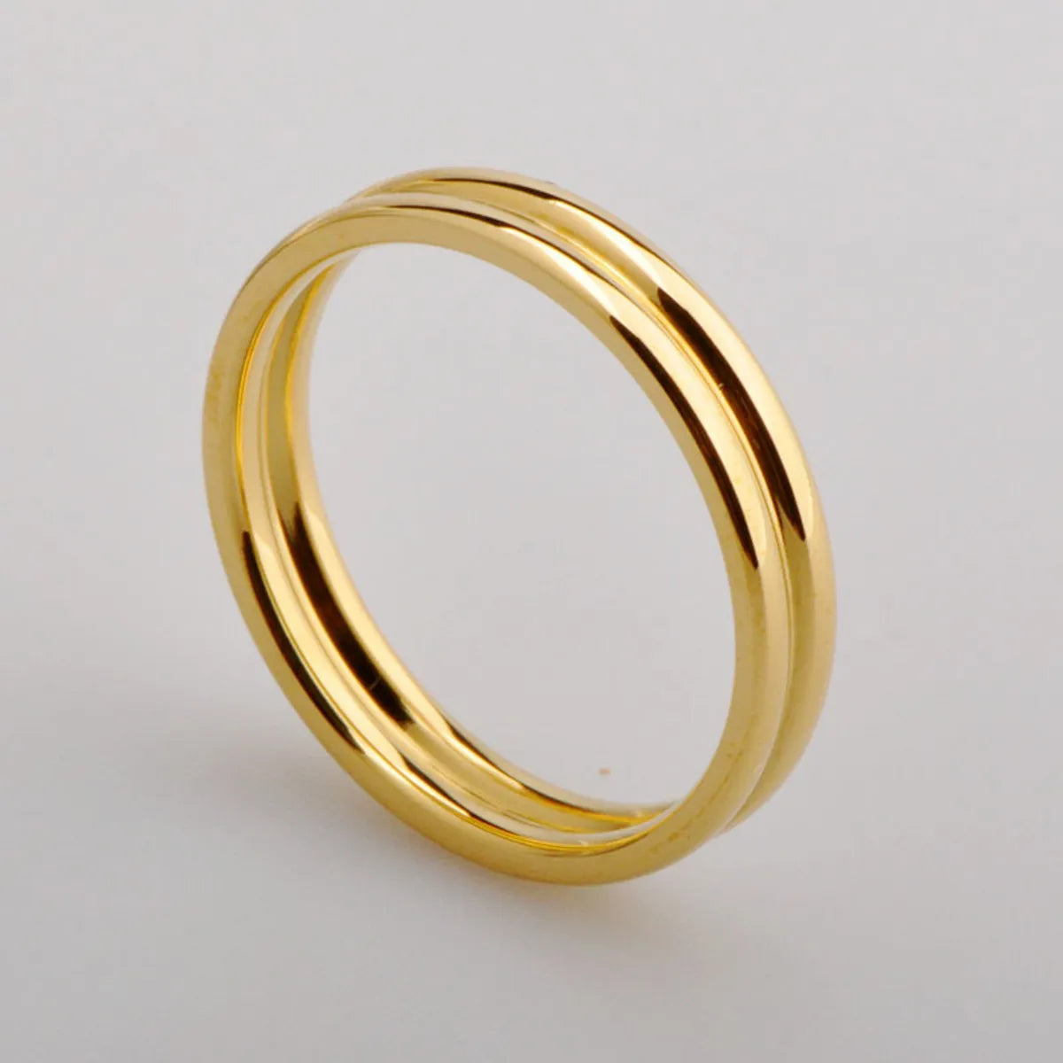 Ladies modern ring-Wholesale Simple Style Solid Color Titanium Steel 18k Gold Plated Rings