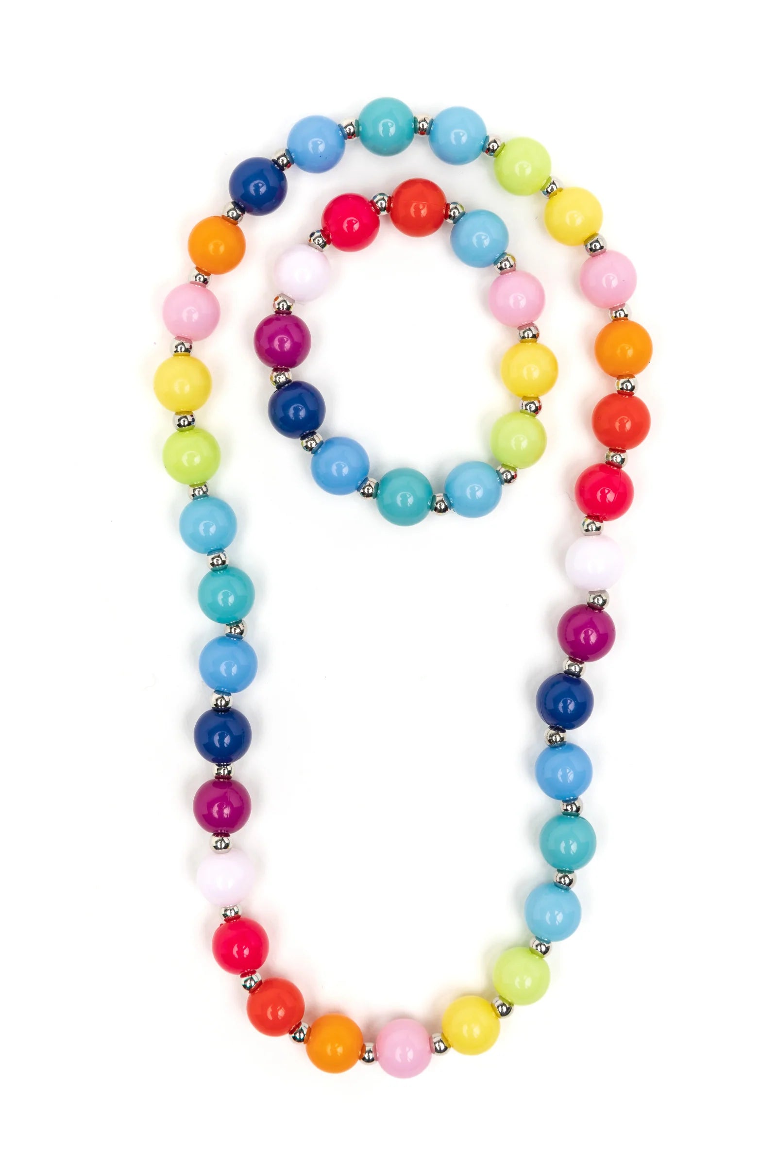 Ladies dainty bracelet-Beaded Bubblegum Necklace & Bracelet Set | Great Pretenders