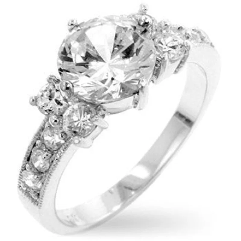 Ladies twist design engagement ring-Pure Refinement - The Simplicity Engagement Ring