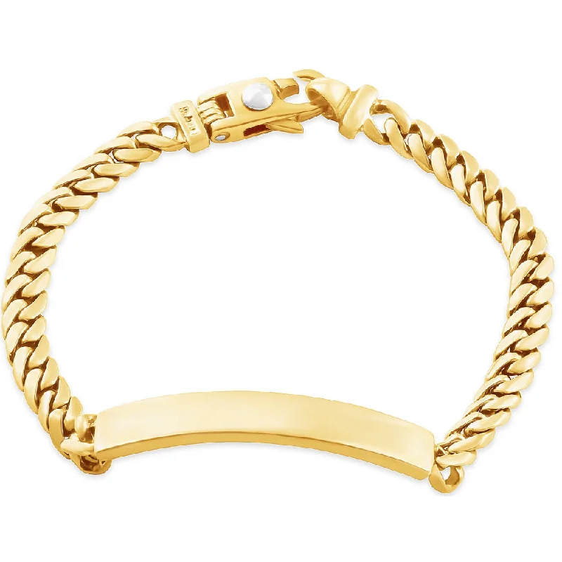 Ladies rainbow bracelet-Men's Cuffed Link 14k Gold (29gram) or Platinum (47gram) 6-8mm Bracelet 8.5"