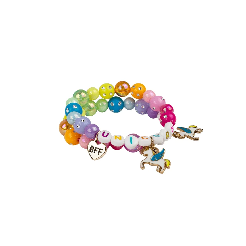 Ladies custom bangles-Dreams Unicorn BFF Bracelet | Great Pretenders