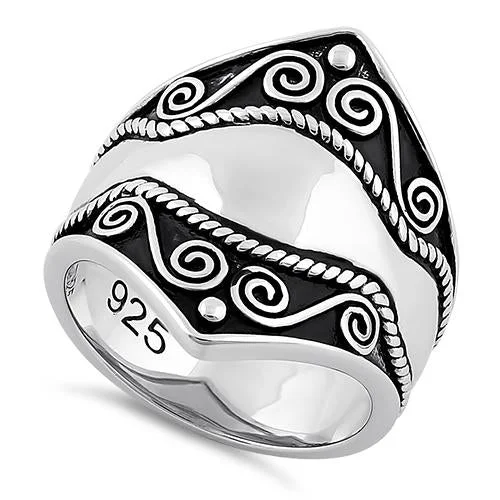 Ladies delicate ring-Sterling Silver Artisan Bali Ring