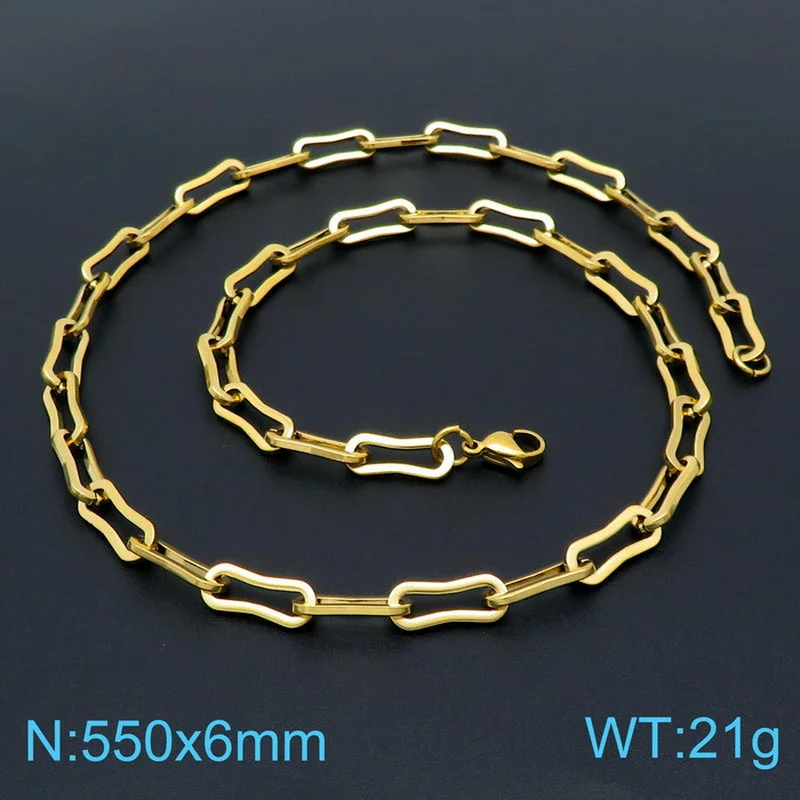 Gold Necklace 55cm = Kn199069-Z