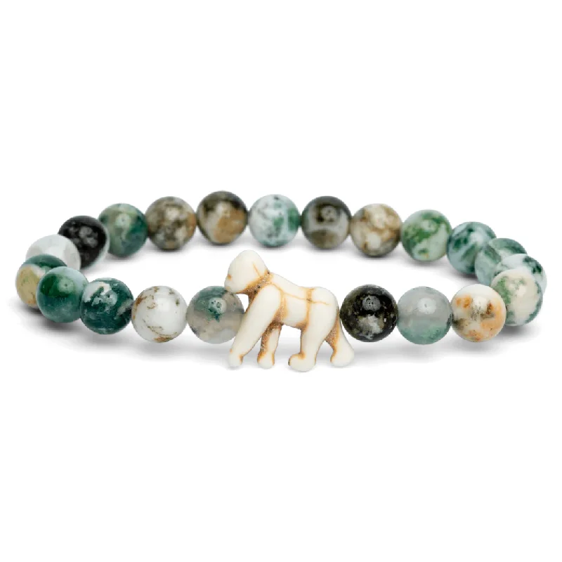 Ladies delicate bracelet-Fahlo The Traverse Gorilla Tracking Bracelet - Rainforest Green