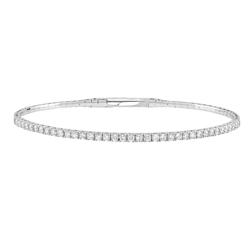 Ladies bangle bracelet-Auriya 14k Gold Lab Grown Diamond Bangle Bracelet 1.00 ct. tw. (E-F, SI1-SI2)