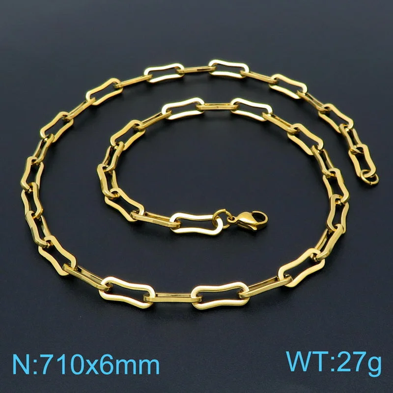 Gold Necklace 71cm = Kn199072-Z