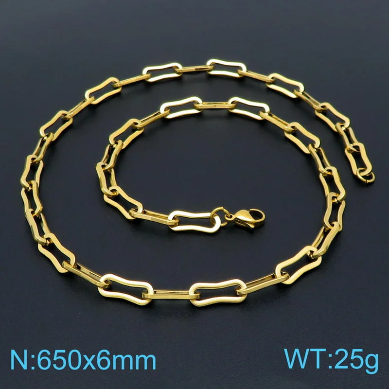 Gold Necklace 65cm = Kn199071-Z