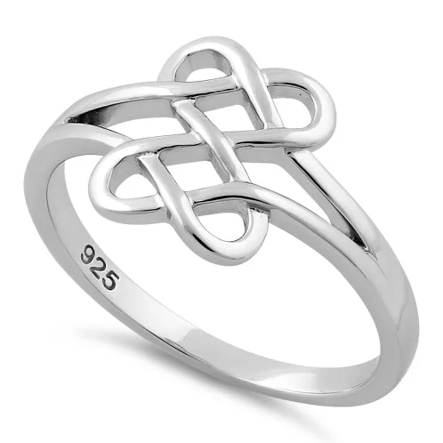 Ladies unique engagement ring-Sterling Silver Celtic Ladies Ring