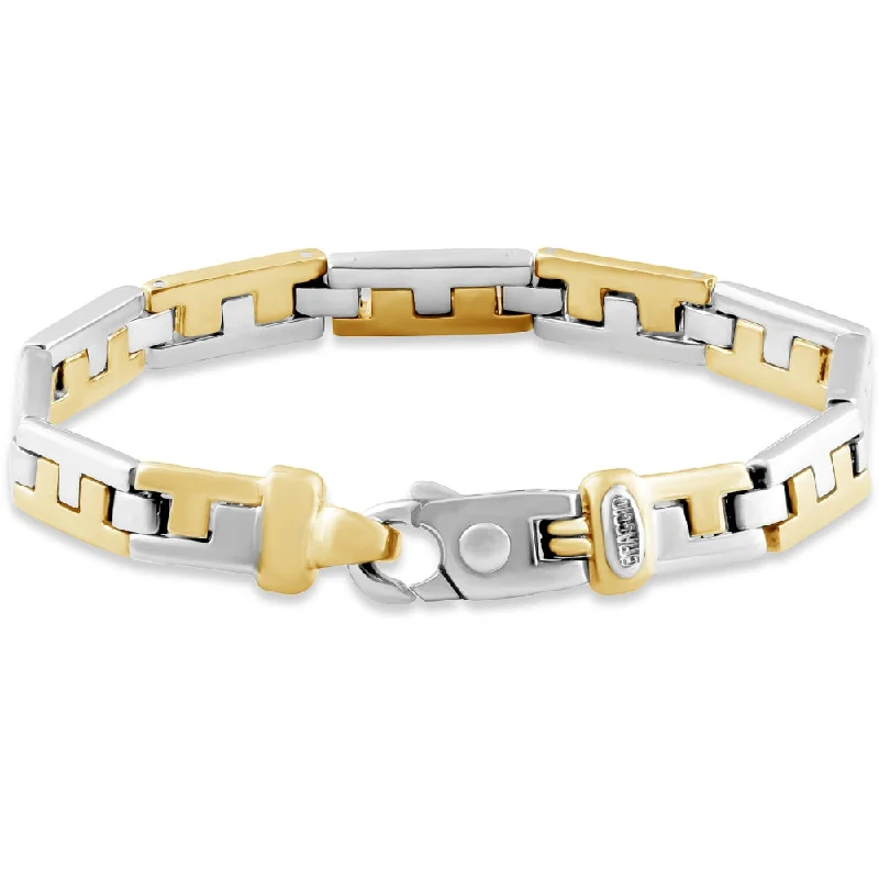 Ladies bangles-Men's Link 14k Gold (48gram) or Platinum (77gram) 7.5mm Bracelet 8.5"