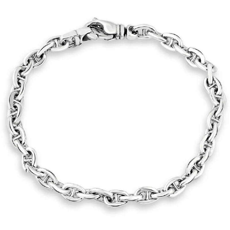 Ladies adjustable bracelet-Men's Marine 14k Gold (19gram) or Platinum (35gram) 5.5mm Link Bracelet 8.5"