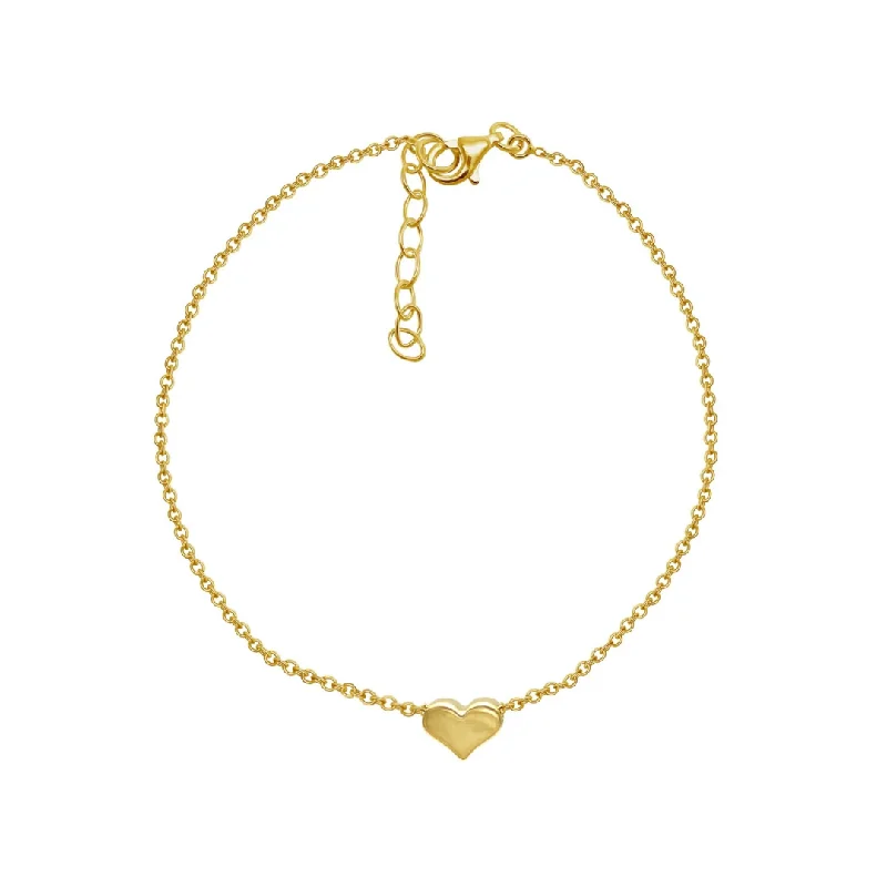 Ladies luxury bangles-Gold Filled Petite Heart Bracelet