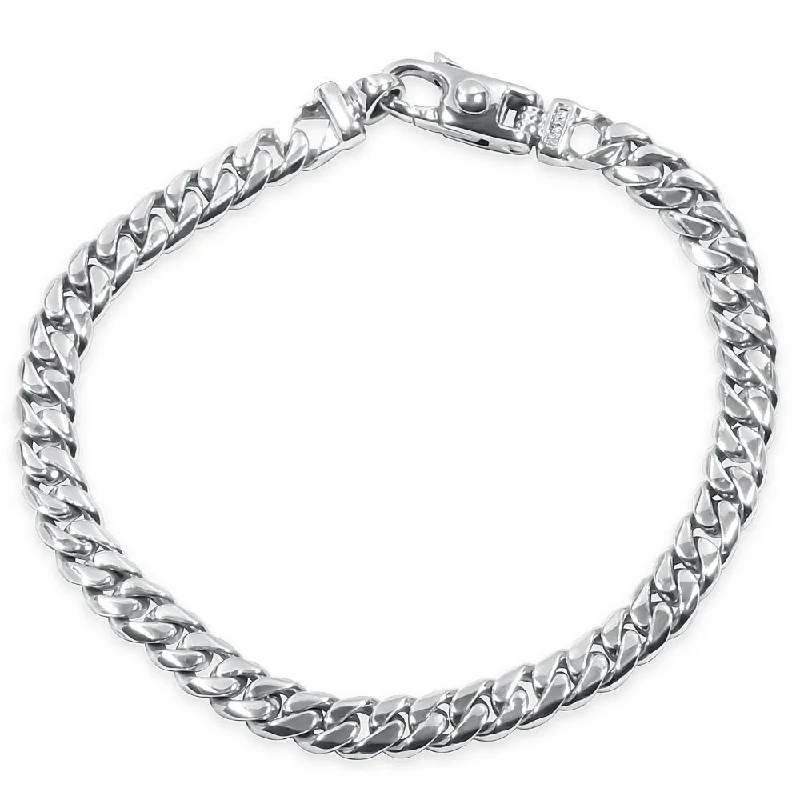 Ladies gold link bracelet-Men's Cuban Link 14k Gold (29gram) or Platinum (46gram) 6.5mm Bracelet 8.5"