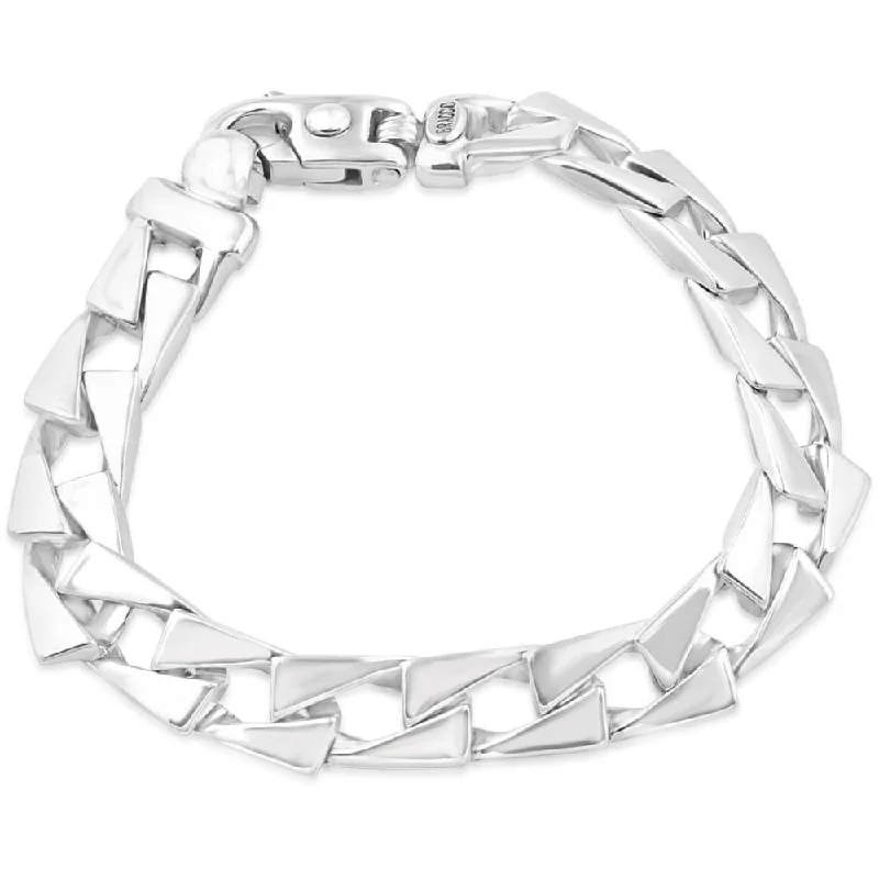 Ladies charm bracelet-Men's Link 14k Gold (71gram) or Platinum (114gram) 14mm Bracelet 9.25"