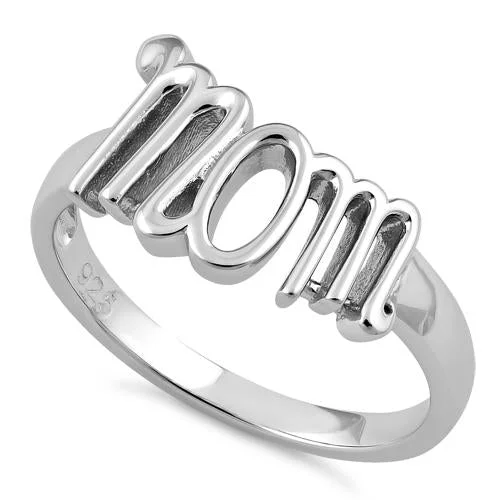 Ladies vintage wedding ring-Sterling Silver Mom Ring