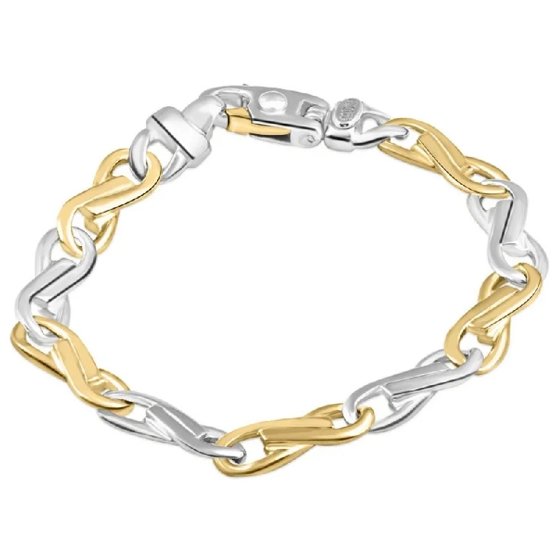 Ladies silver tennis bracelet-Men's solid 14k Gold (30gram) or Platinum (49gram) 5mm Link Bracelet 8"