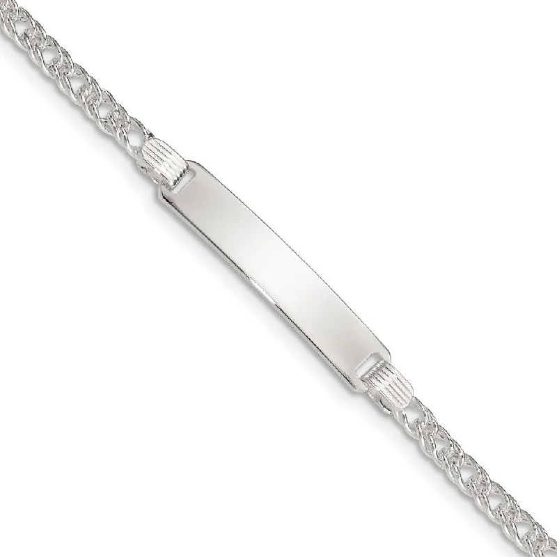 Ladies simple bracelet-925 Sterling Silver 3mm Children's ID Bracelet