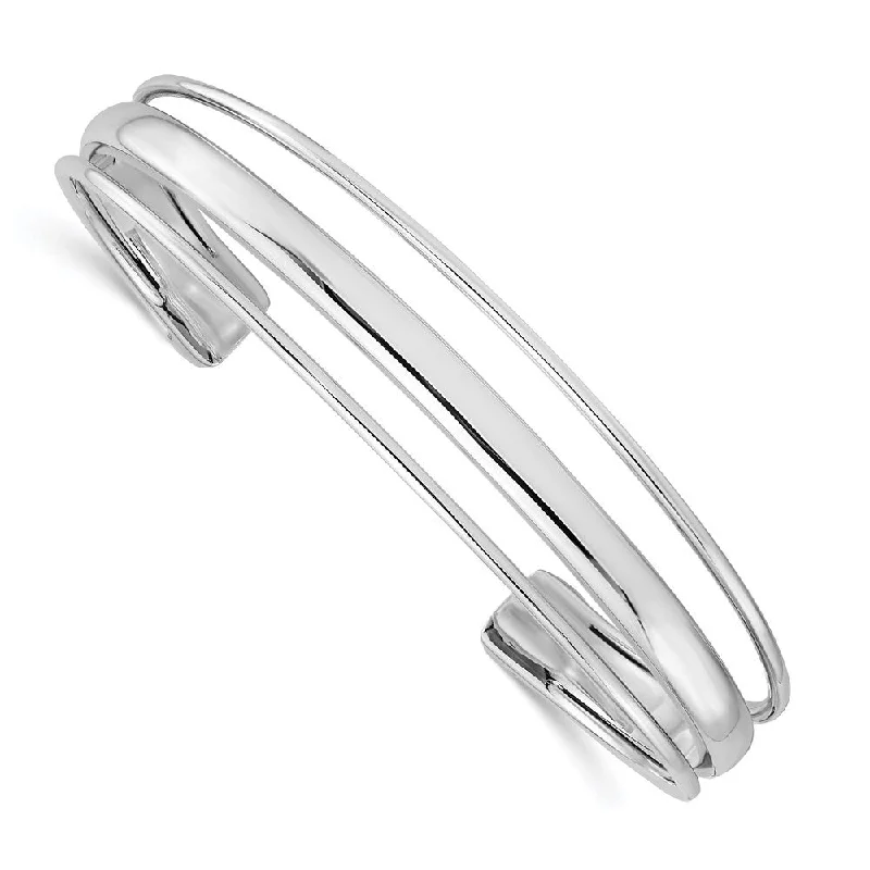 Ladies gemstone bangle bracelet-925 Sterling Silver Fancy Slip-on Bangle Bracelet