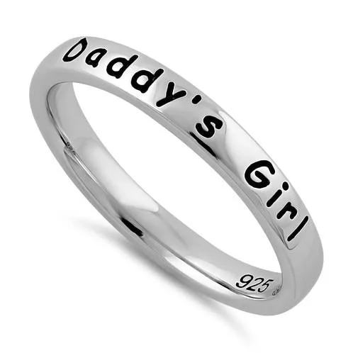 Ladies chunky ring-Sterling Silver "Daddy's Girl" Ring