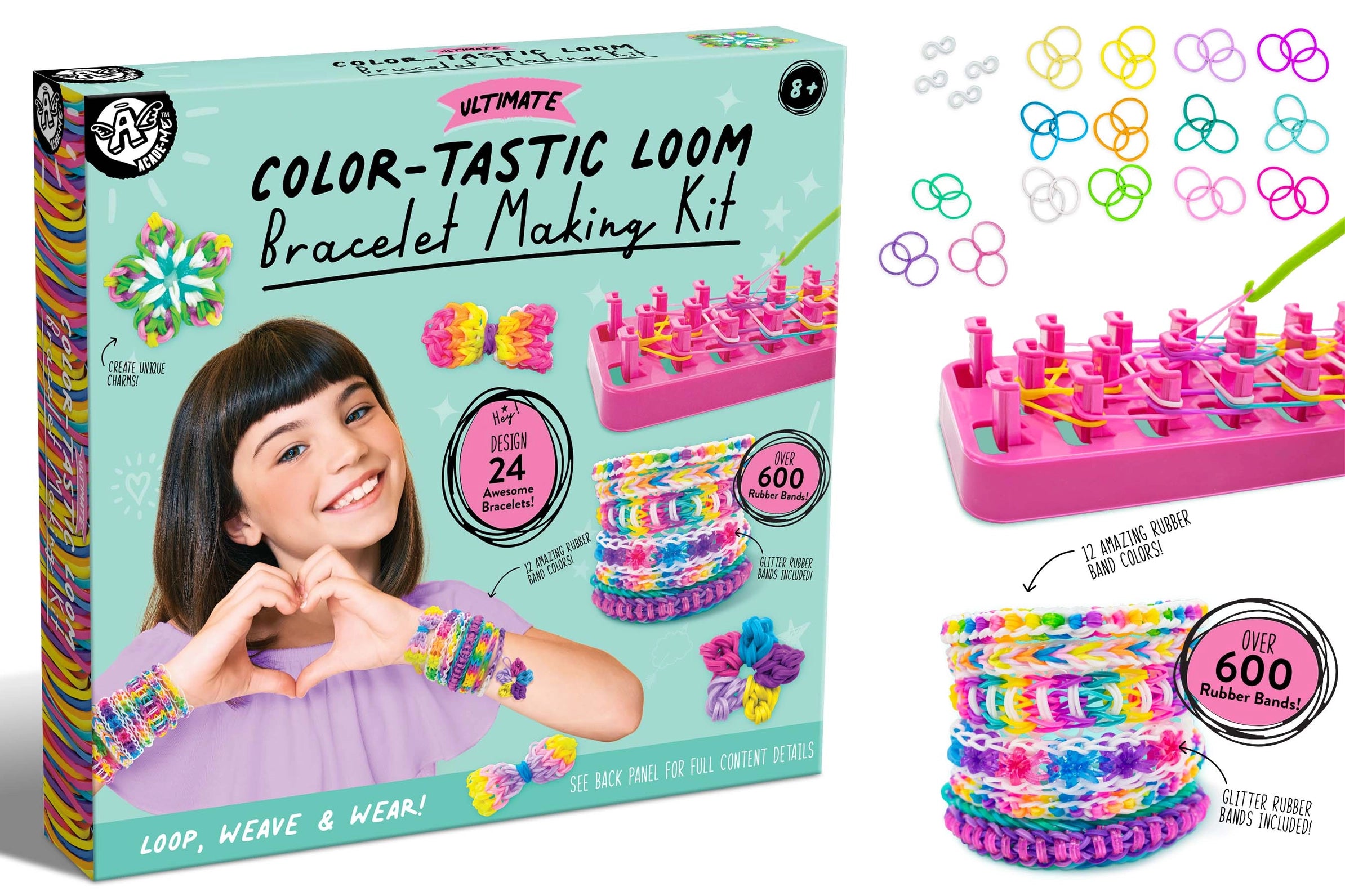 Ladies silver tennis bracelet-Color-Tastic Loom Bracelet Making Kit | Anker Play